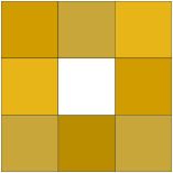 Easy Nine-Patch Gold block