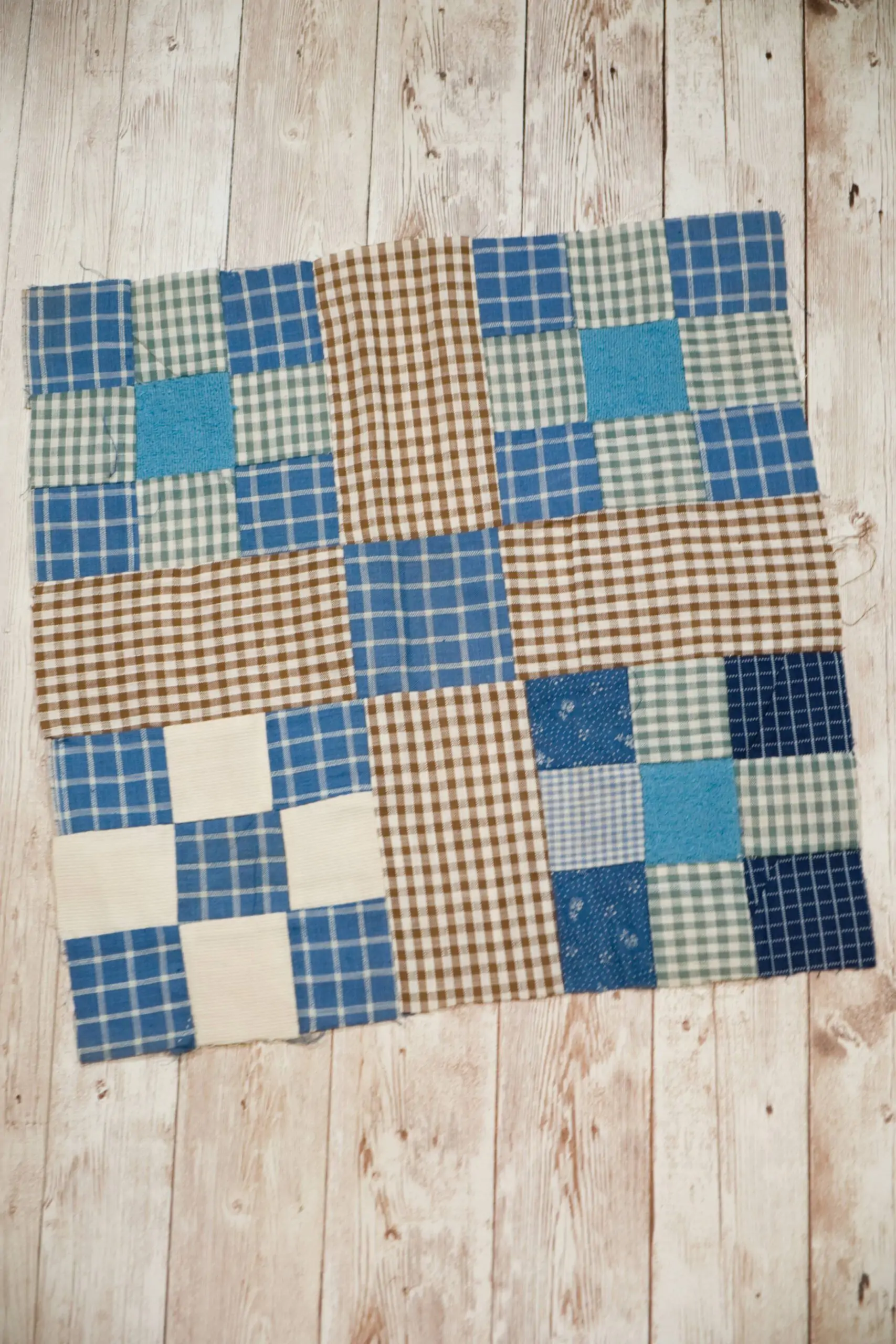Vintage Quilt Block with Nine-Patch