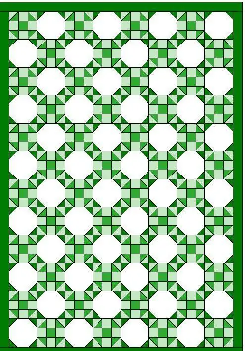 Snowball and Shoo-Fly Quilt Blocks Green