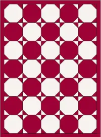 Red and White Snowball Quilt image