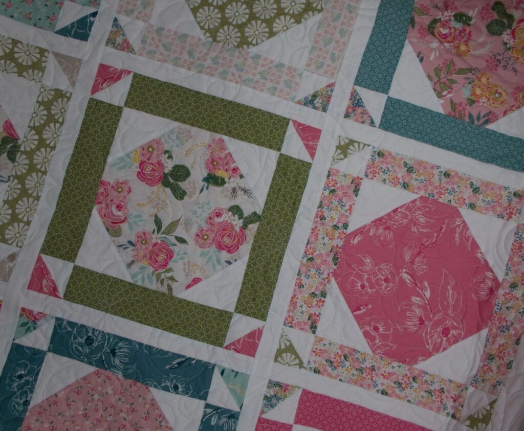 use it up layer cake snowball quilted angled