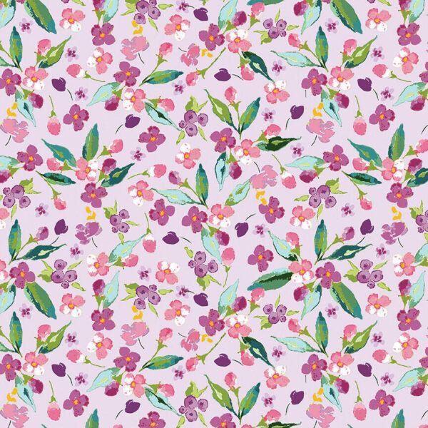 Hampton Garden Lila Tueller Floral Lavender Fabric