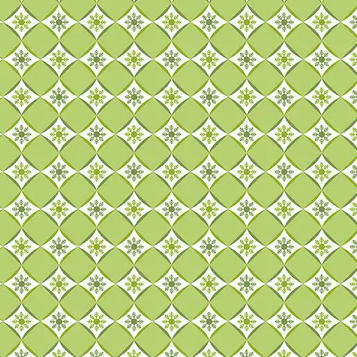 Joy Cherry Guidry Lime Green Diamonds Fabric