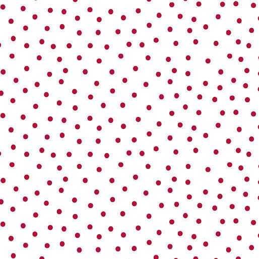 Joy Cherry Guidry Red Dots on White Fabric