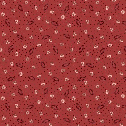 Ruby Bonnie Sullivan Dotted Shirting Red/Brown Fabric