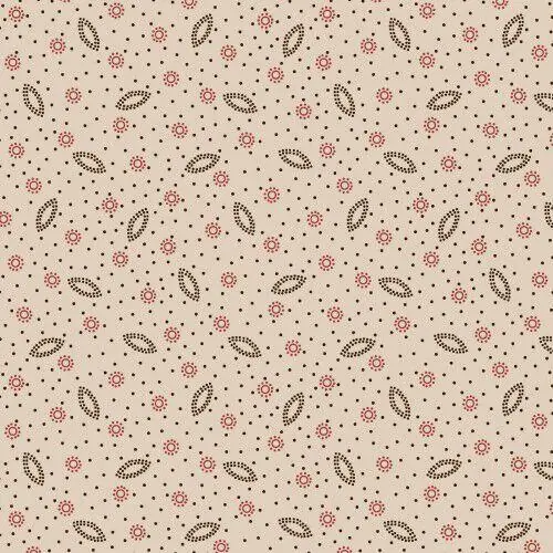 Ruby Bonnie Sullivan Dotted Shirting Tan/Red Fabric