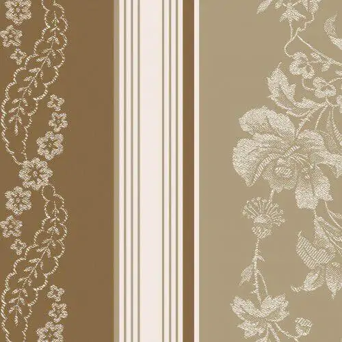Ruby Bonnie Sullivan Jacquard Texture Stripe Tan/Brown Fabric
