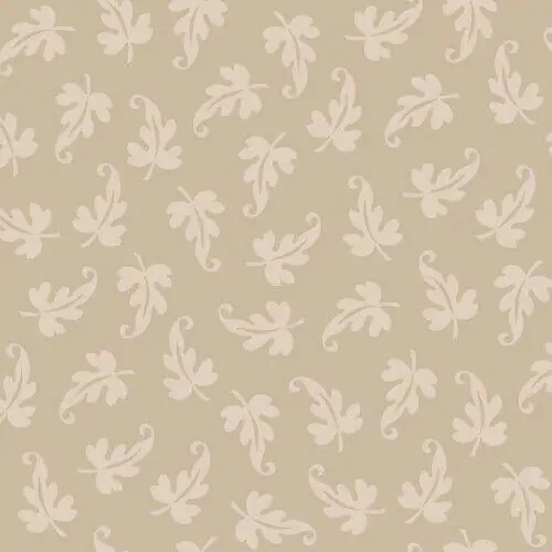 Ruby Bonnie Sullivan Scroll Leaf Tan Fabric