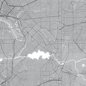 Destinations Map Gray Fabric