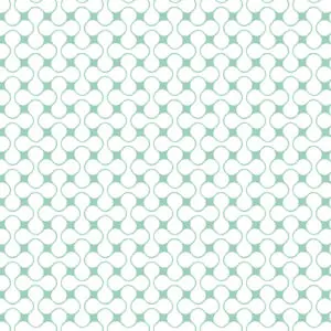 Teal/White geometric pattern Fabric