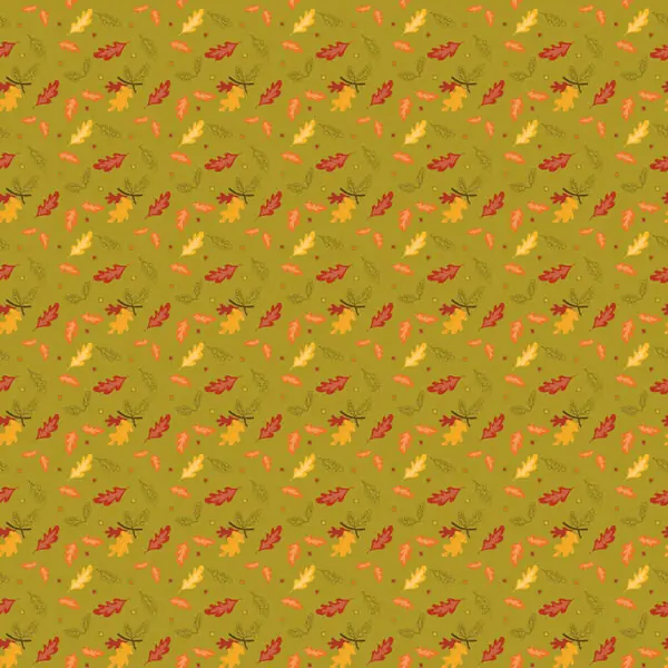 Awesome Autumn Sandy Gervais Olive Leaves Fabric