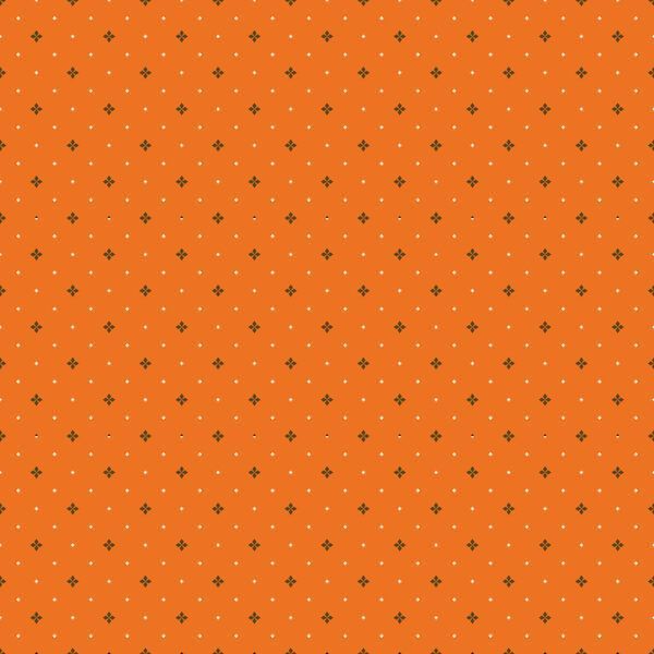 Awesome Autumn Sandy Gervais Orange Ditsy Fabric