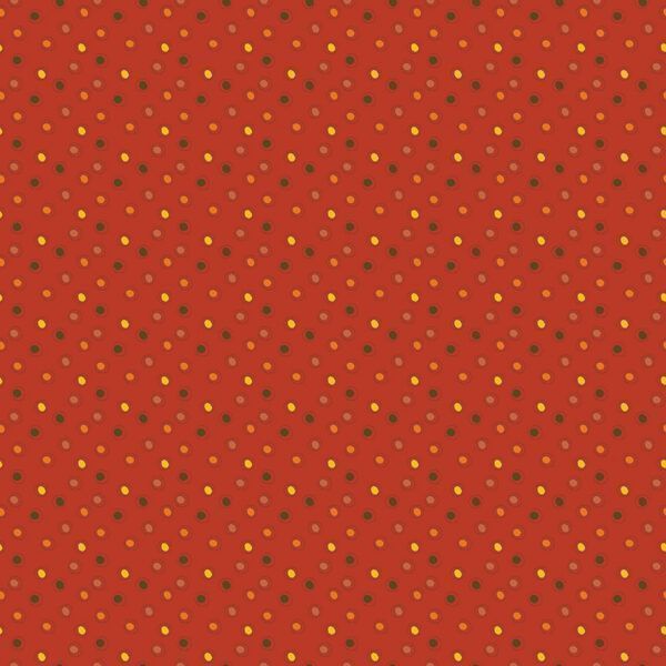 Awesome Autumn Sandy Gervais Red Dots Fabric