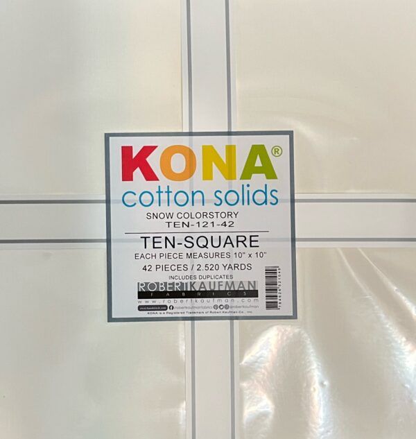 Kona® Cotton Solids Snow Colorstory 10-Square