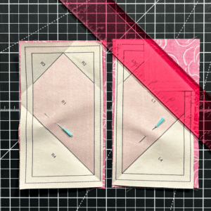 Trim heart fabric before adding background fabric