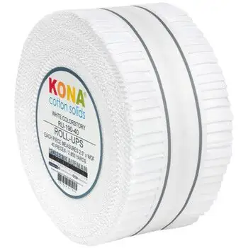 Kona® Cotton Solids White Roll-Ups